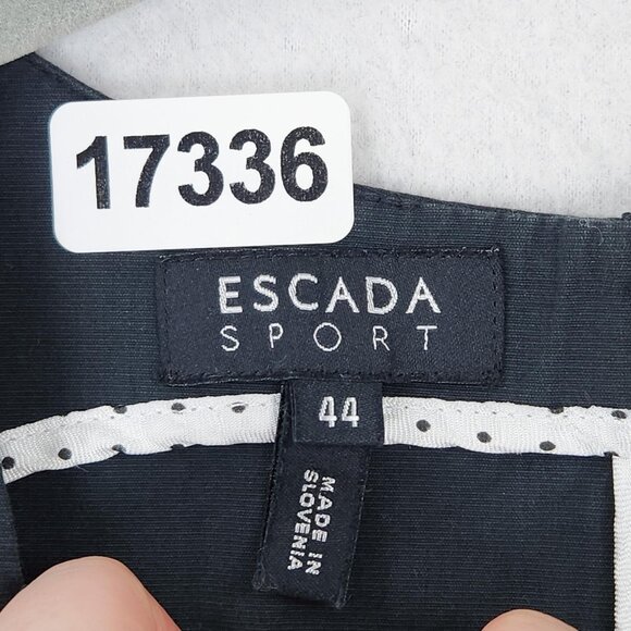 Escada Dress Womens 44 US 14 Faded Black Sleeveless V Neck Bubble Hem Sport - Picture 7 of 13